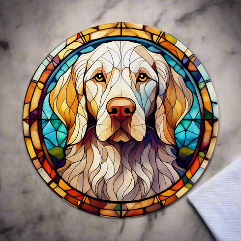 English Setter Glass Suncatcher Worktop Saver